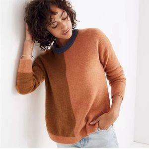 Madewell Westlake Color-block Long  Sleeve Pullover Sweater Size Small